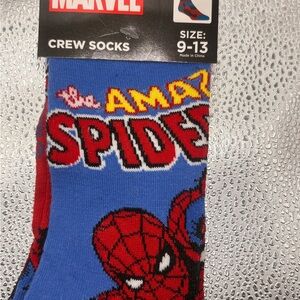 Marvel The Amazing Spider-Man Crew Socks - Blue and Red